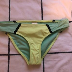 green/yellow swimsuit bottoms